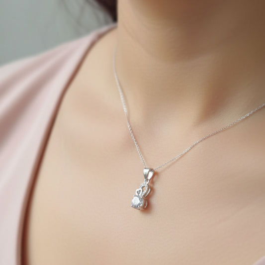 Saanvi Sparkle Sterling Silver Pendant