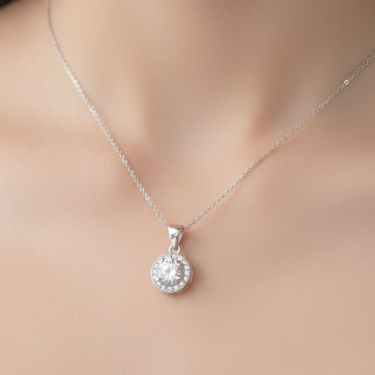 Chandrika Sparkle Sterling Silver Pendant