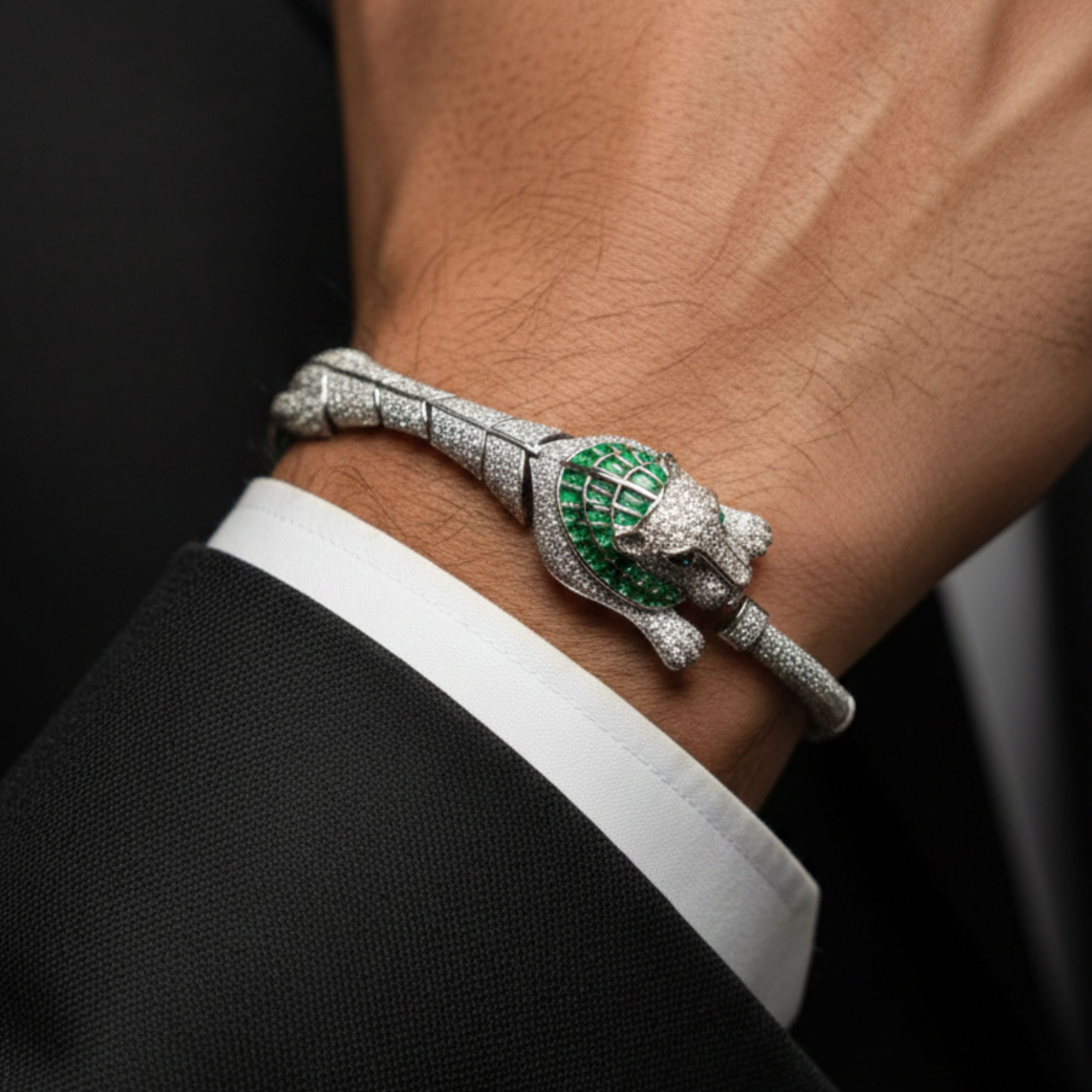 Emerald Majesty Panther Bracelet