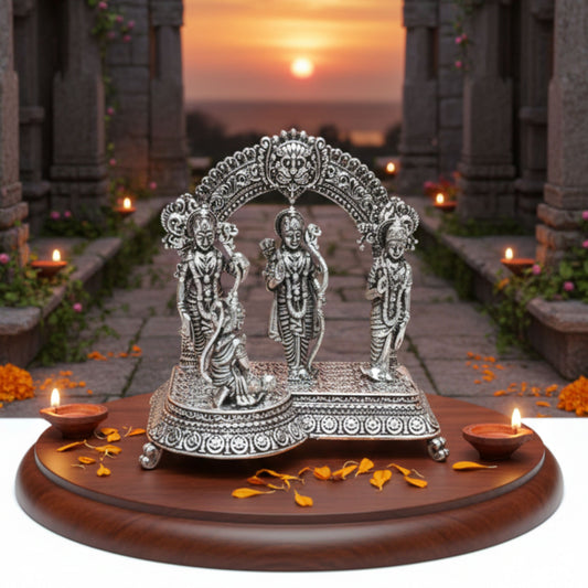 Divine Ram Darbar Silver Idol Set