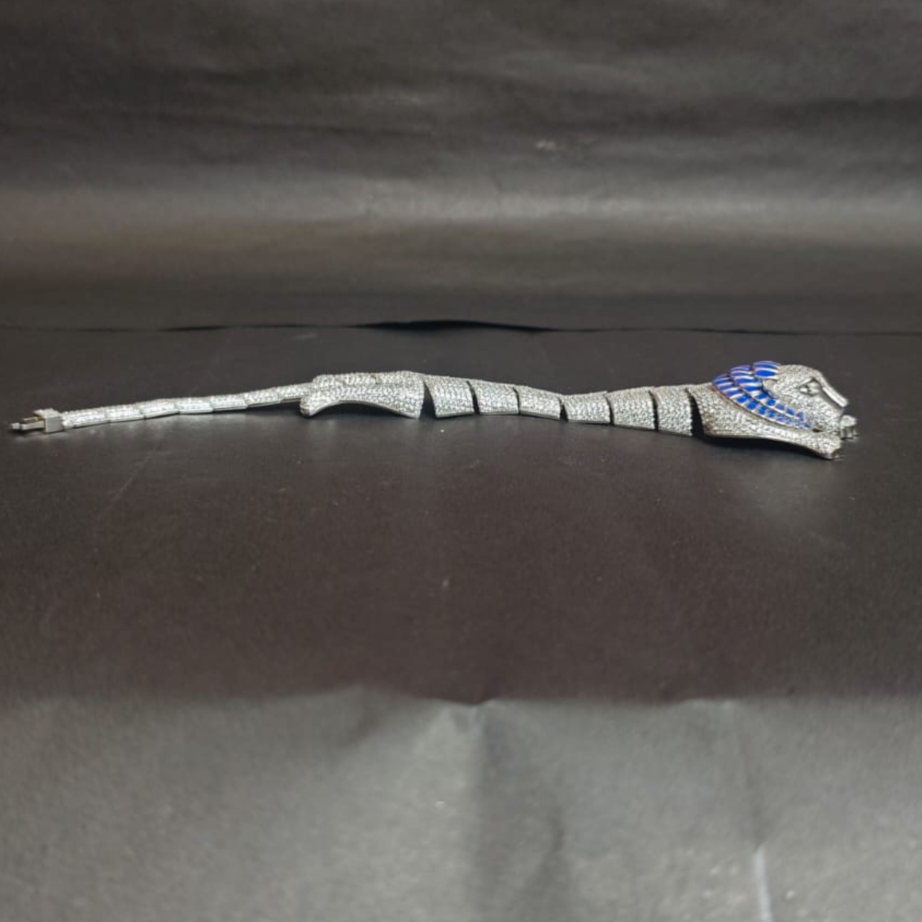 Royal Blue Pharaoh Lion Bracelet