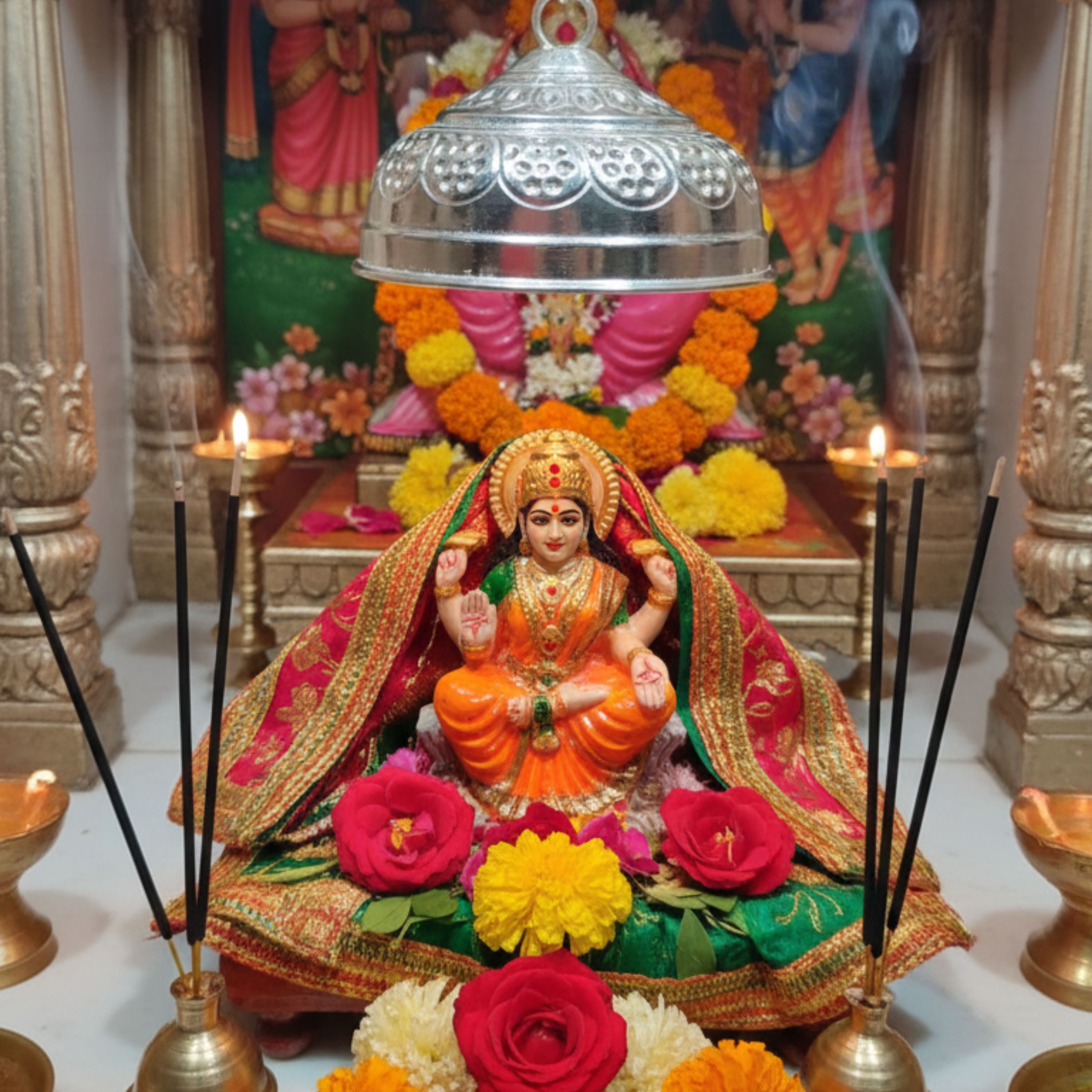 Rajsi Kalash Silver Chattr