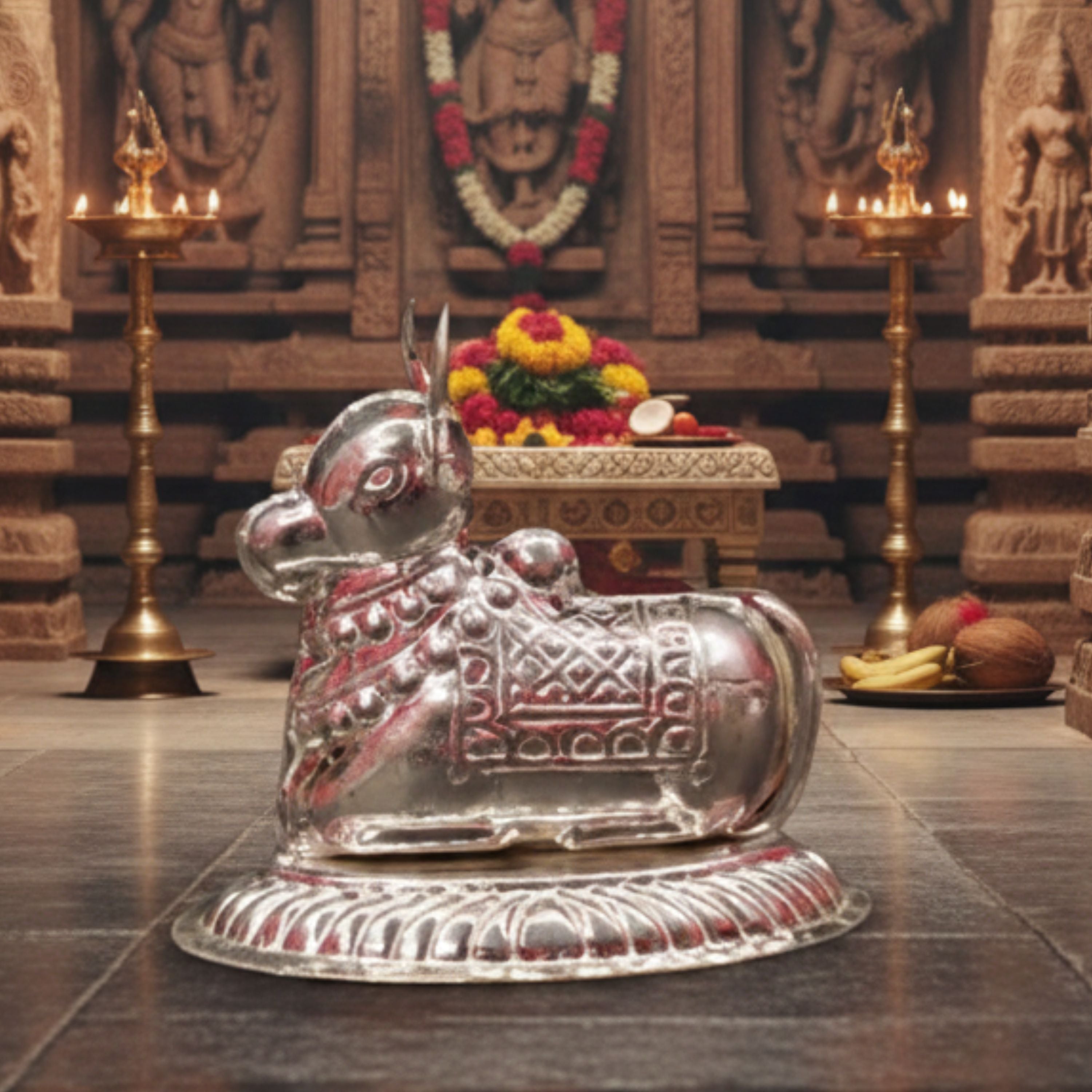 Divine Nandi Maharaj  Silver Idol
