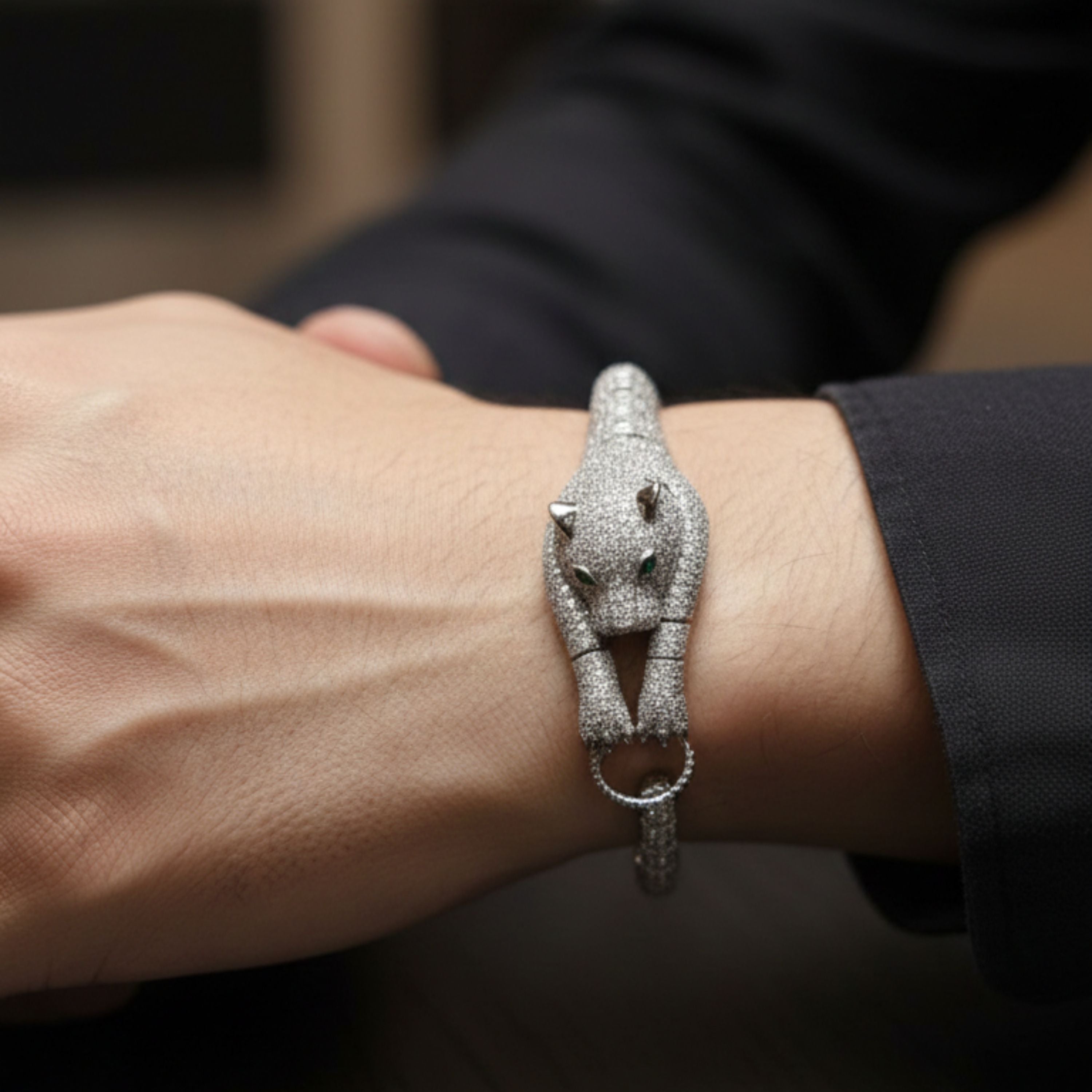 Silver Panther Power Bracelet