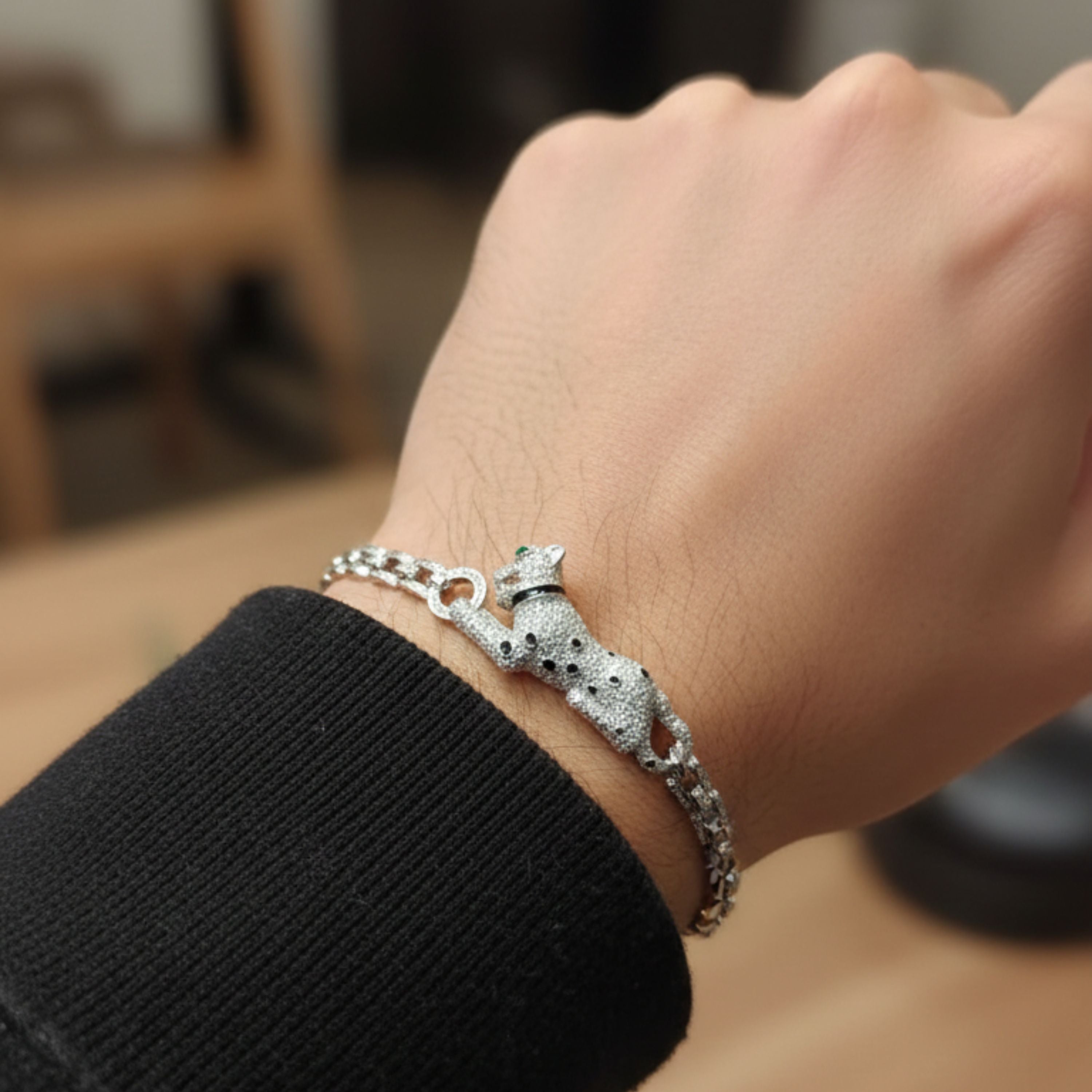 “Silver Panther Royale Bracelet”