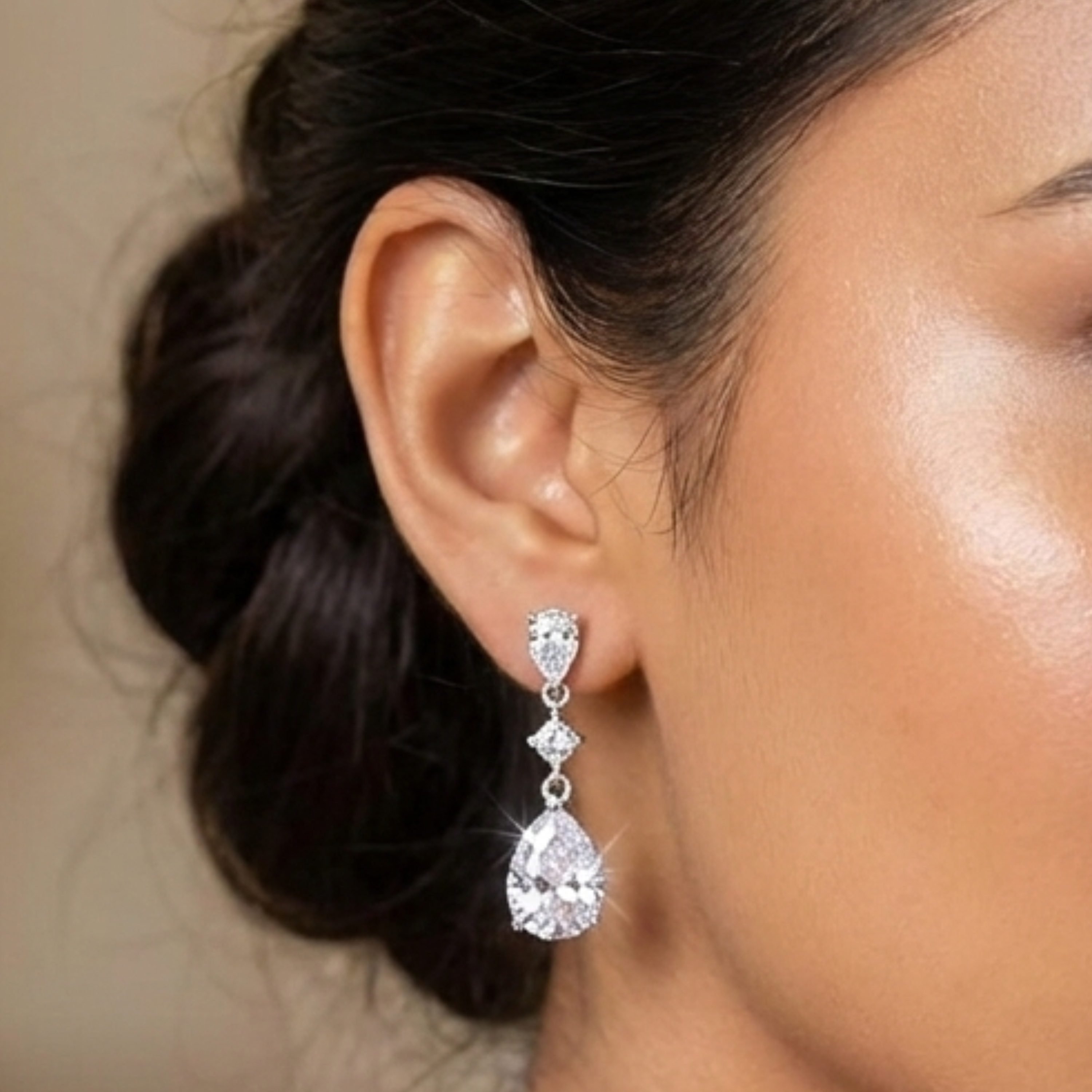 Silver Grace Drop Earring