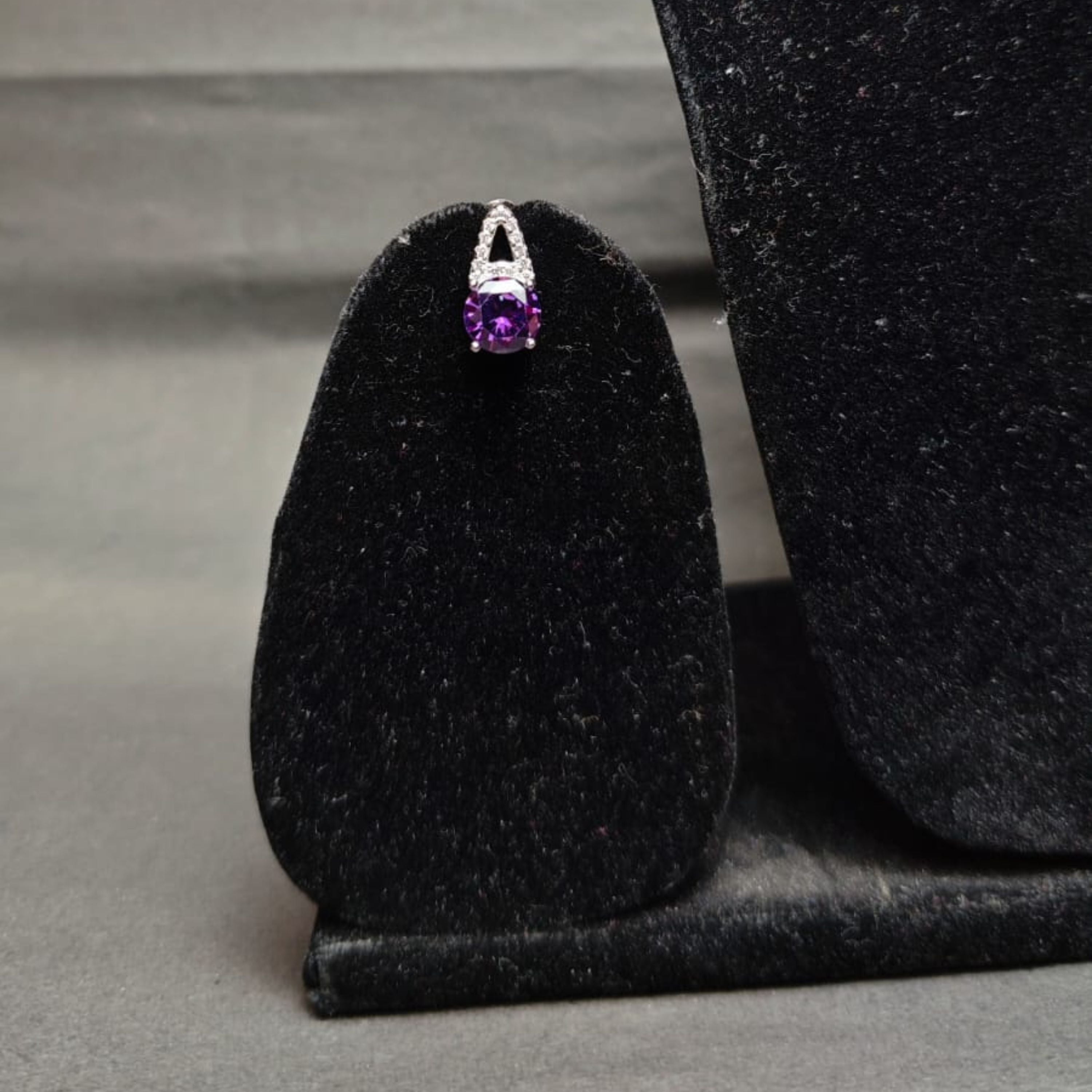 Royal Amethyst Drop Pendant Set