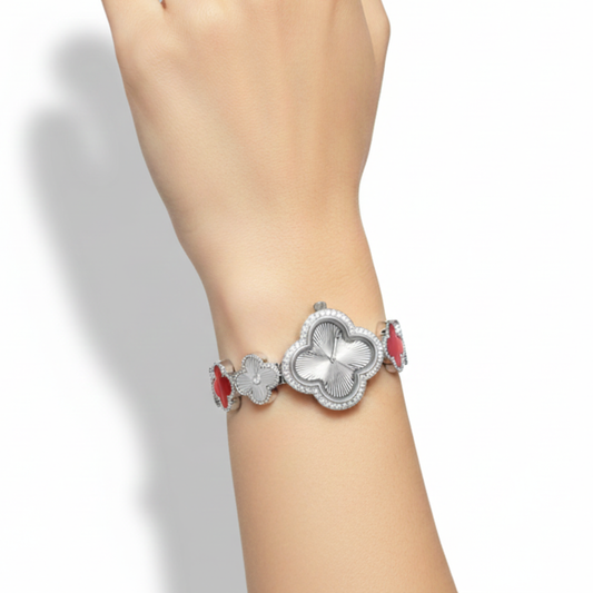 Red Clover Charm Watch