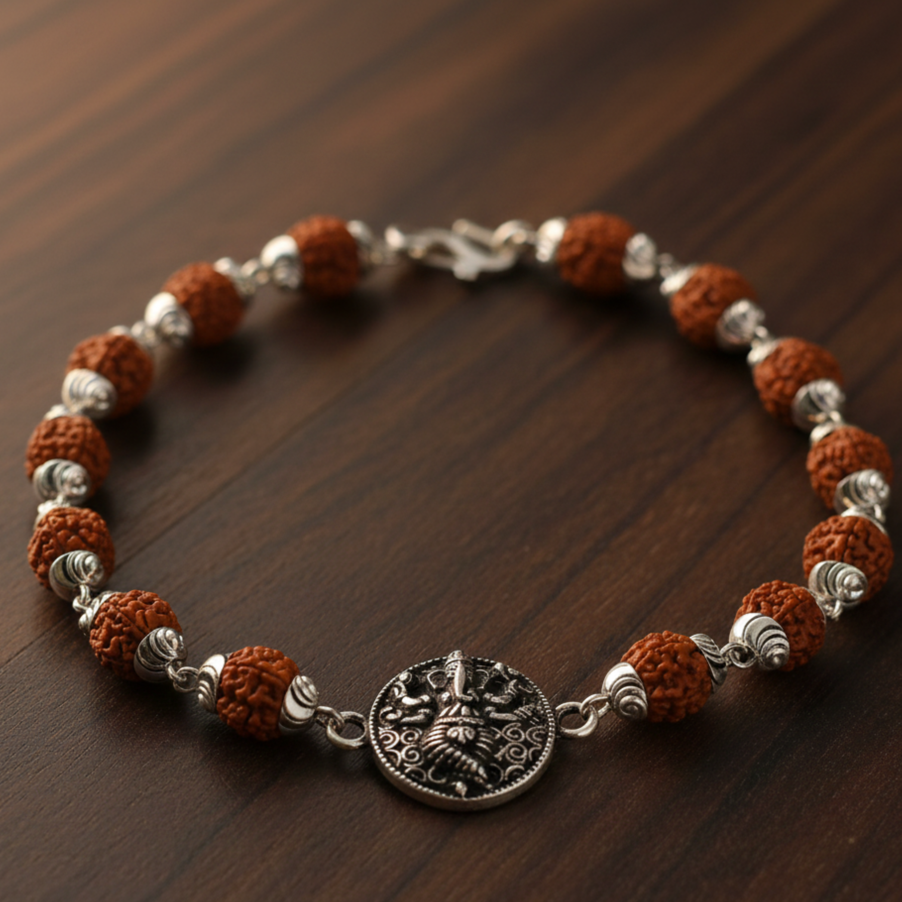 Om,Damru ,swastik ,Rudraksh Bracelet