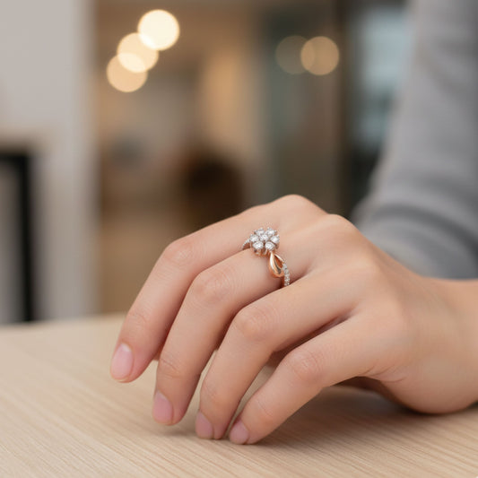 Floral Charm Ring