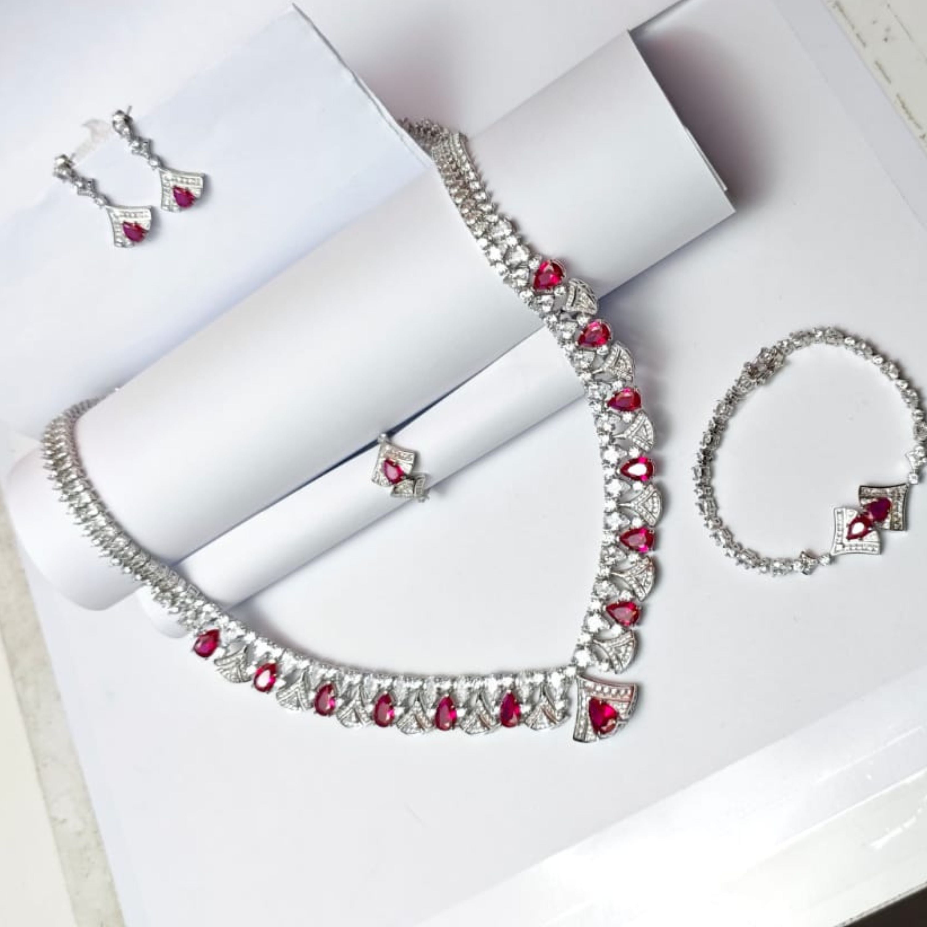 Royal Ruby Diamond Jewellery Set