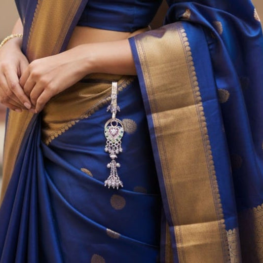 Heartshine Silver Keychain