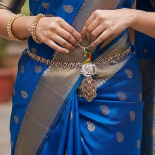 Golden Glow Peacock Keychain