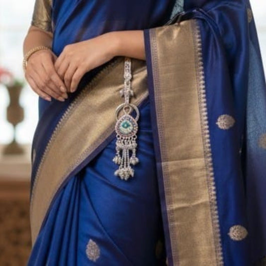 Peacock Charm Silver Keychain