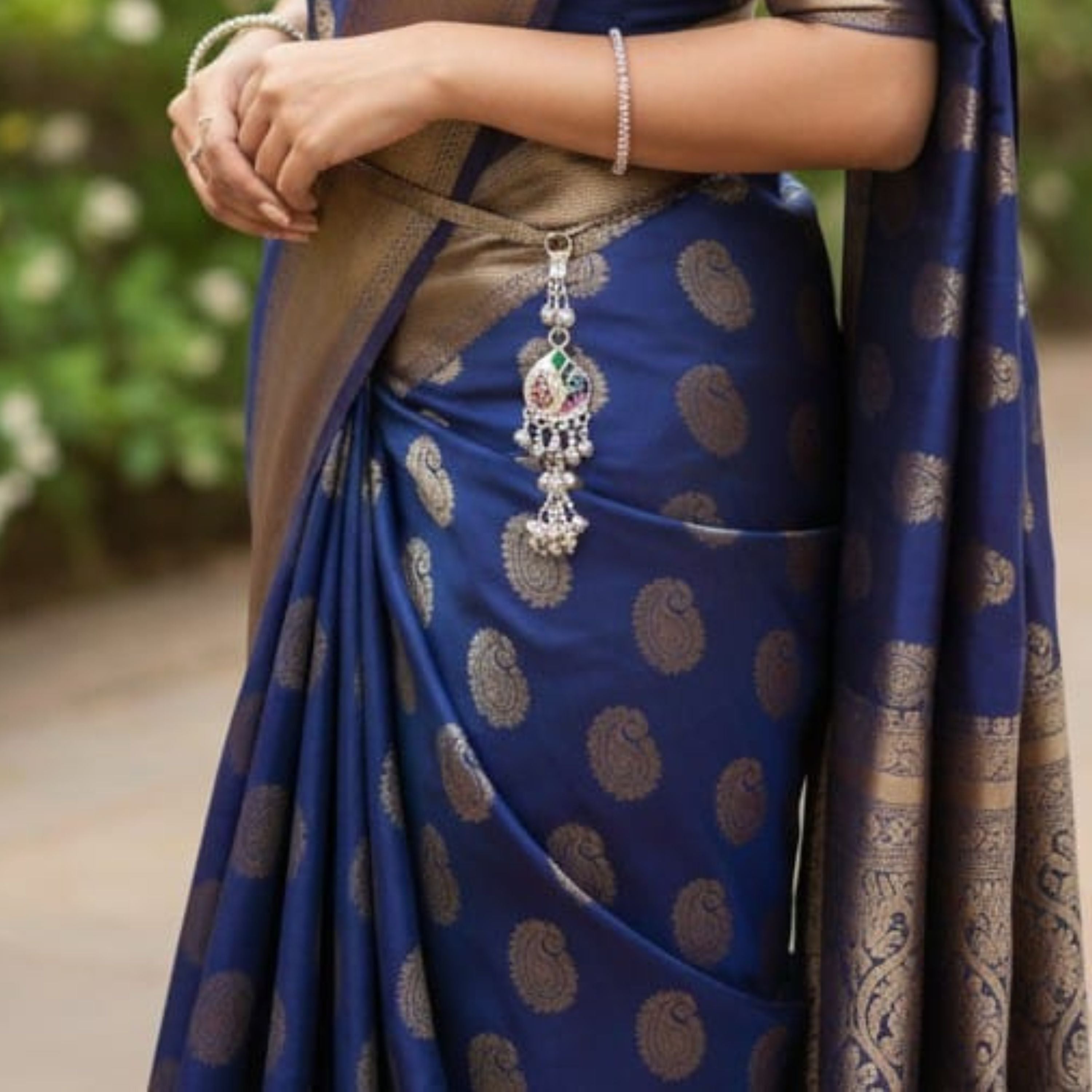 Elegant Silver Drop Keychain Charm