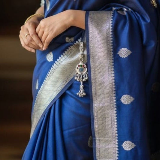 Royal Blossom Silver Keychain Charm