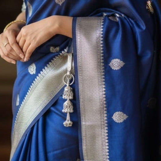 Classic Silver Jhumka Keychain Charm