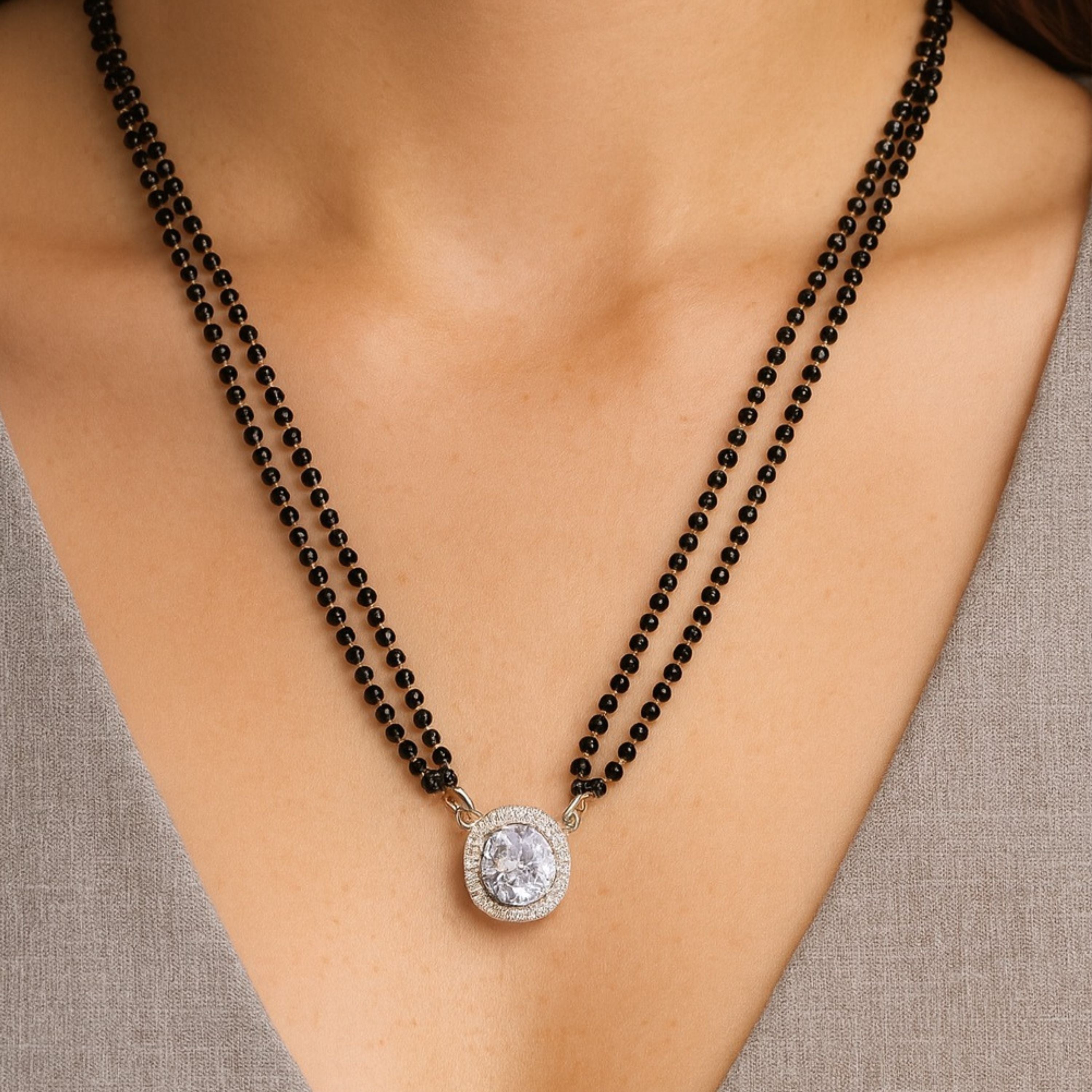 Classic Oval Spark Mangalsutra