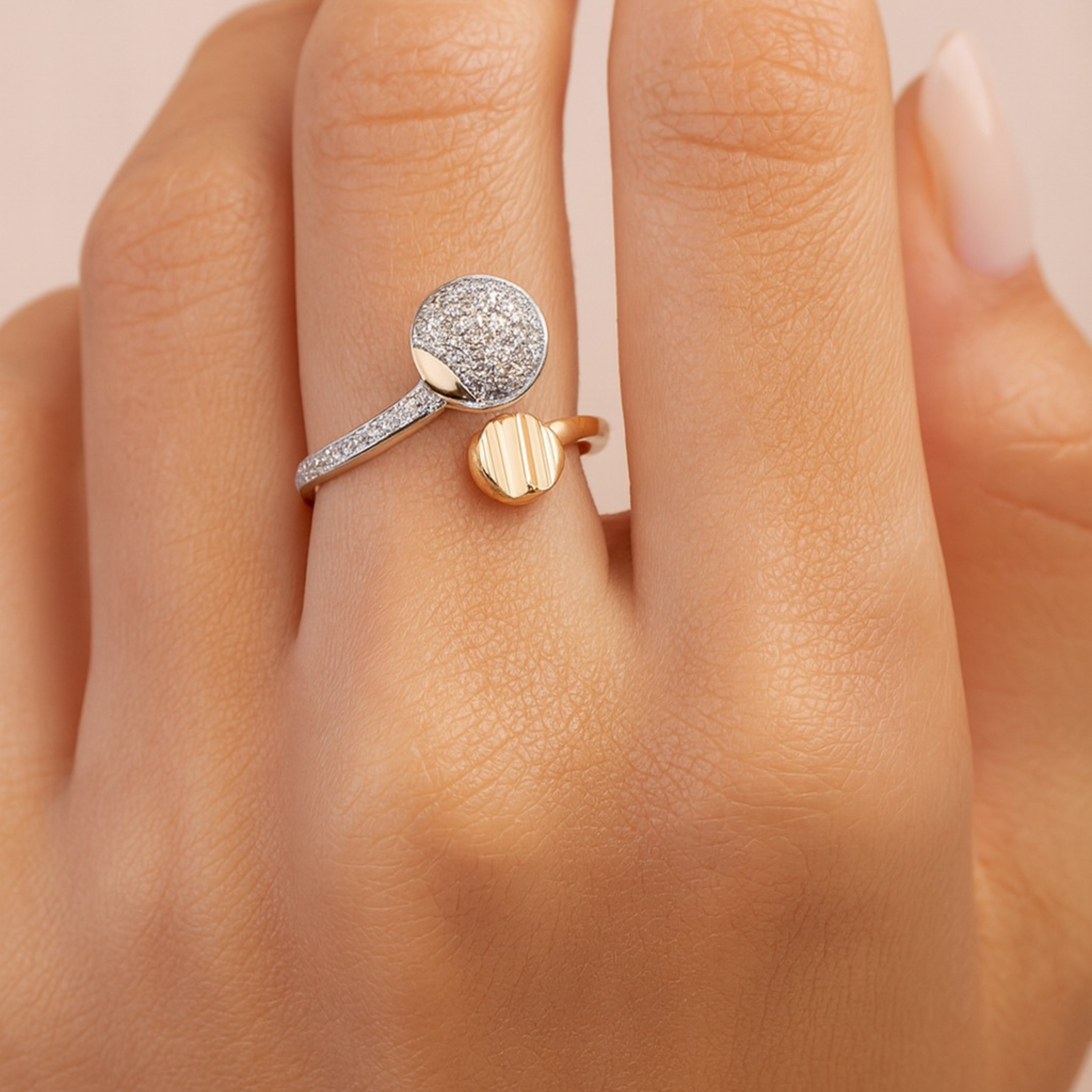 Dual Circle Elegance Ring