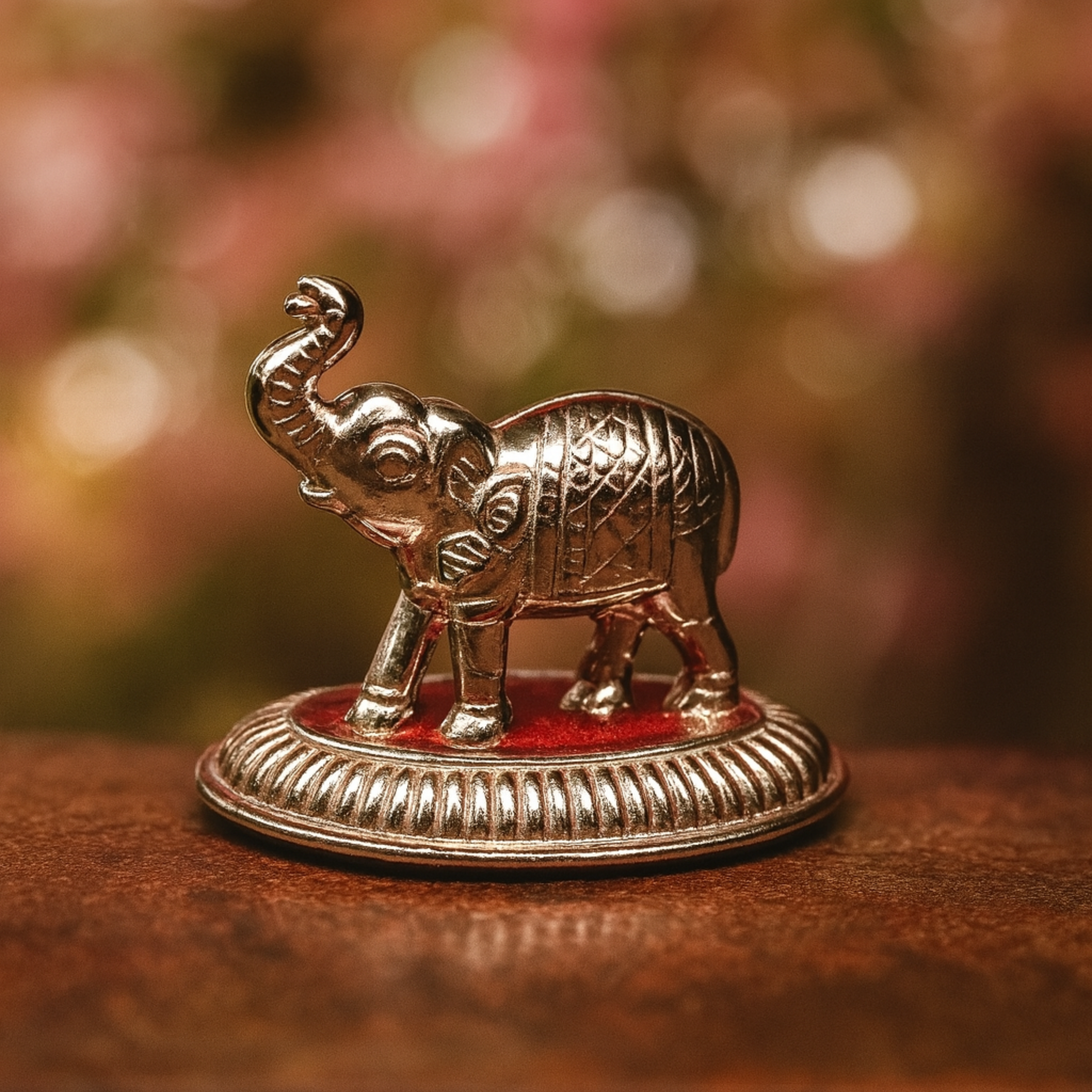 Puja Silver Elephant Idol