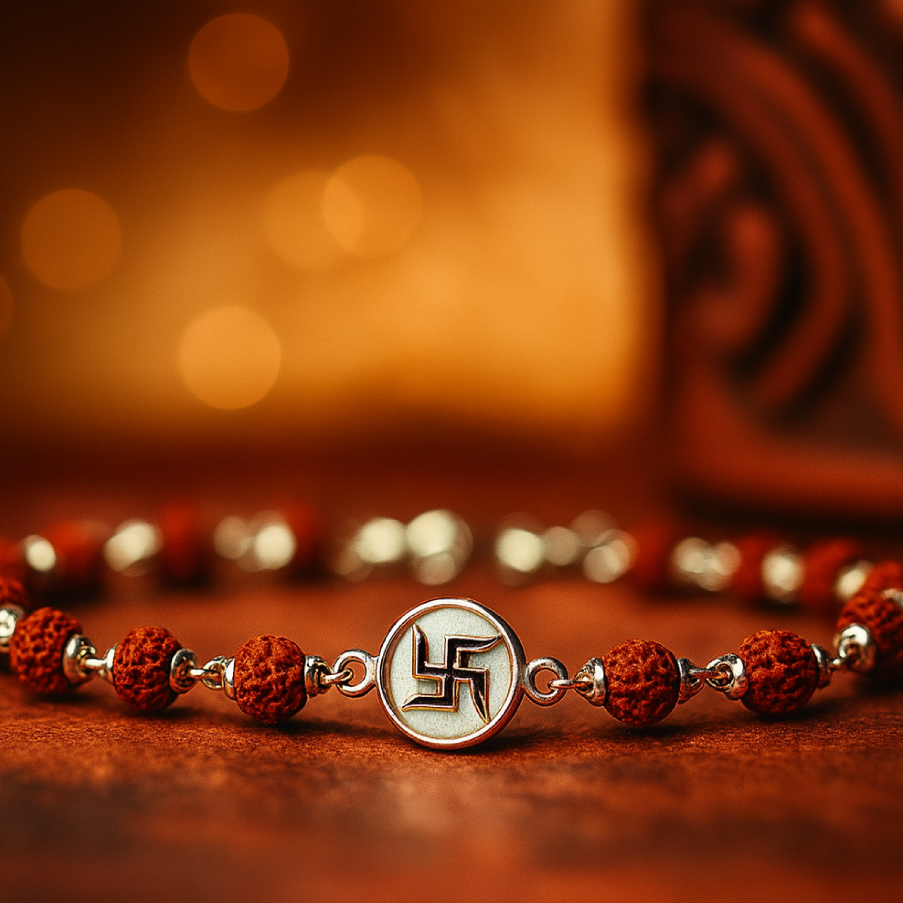 Om,Damru ,swastik ,Rudraksh Bracelet