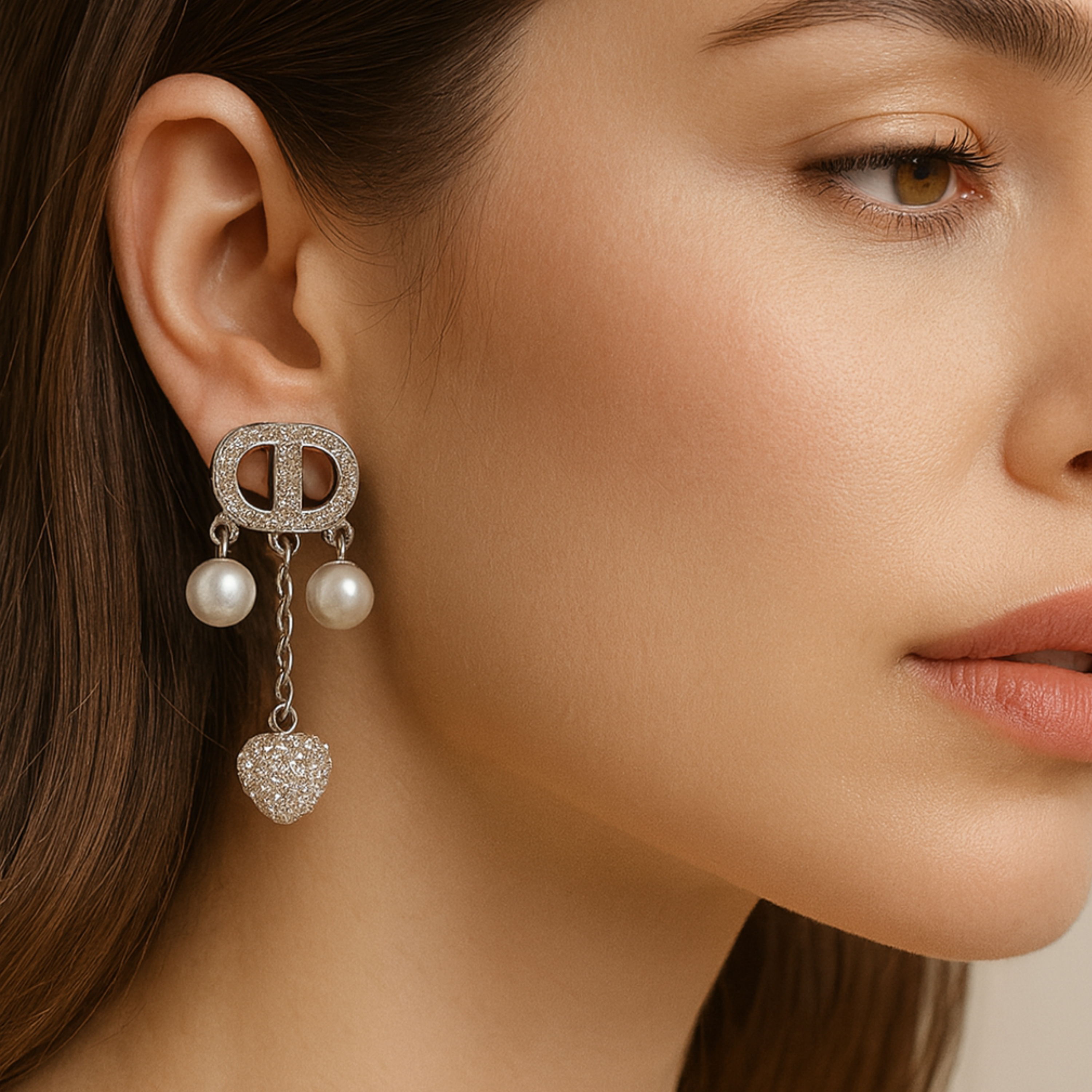 Heart Cascade Earring