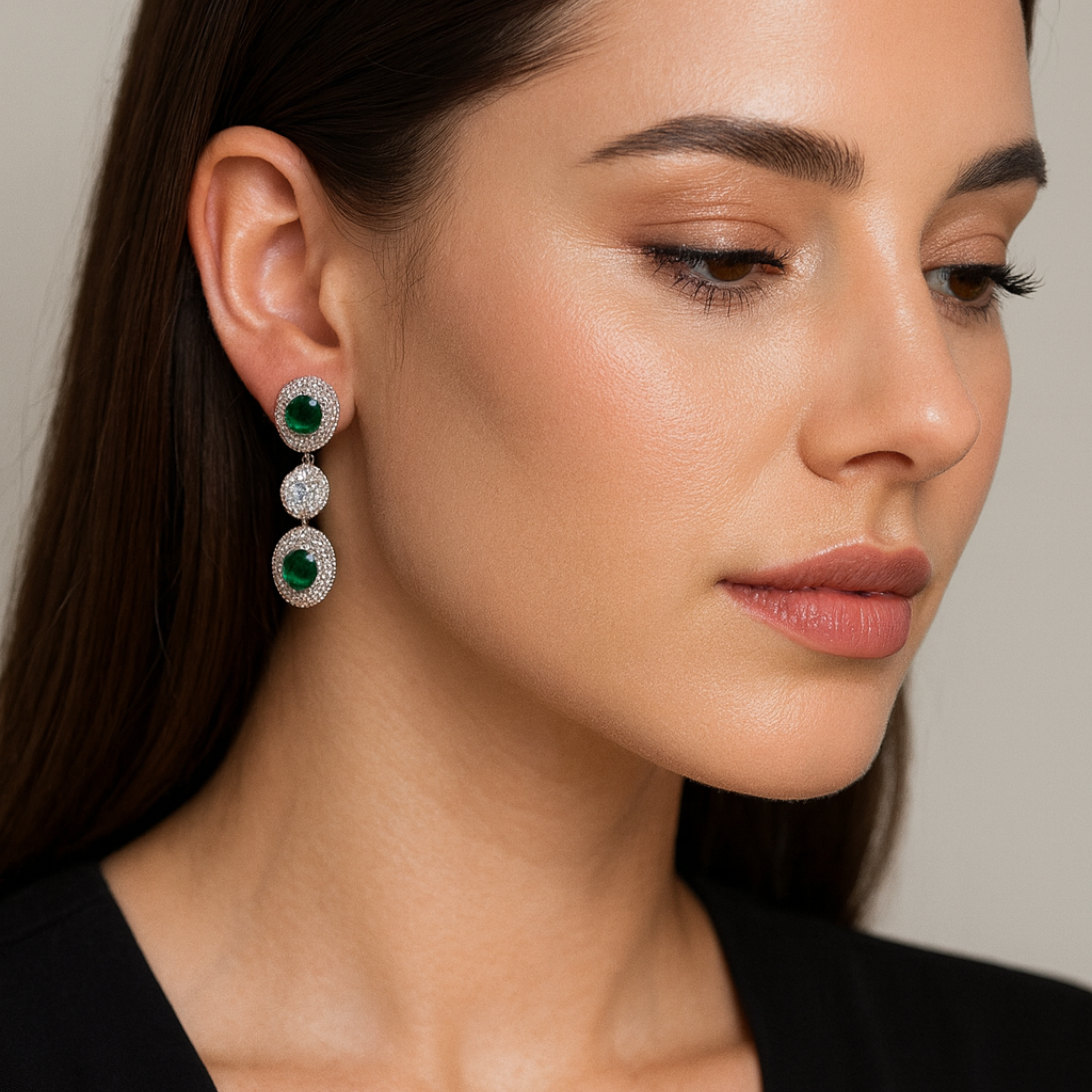 Jade Whisper Long Earring