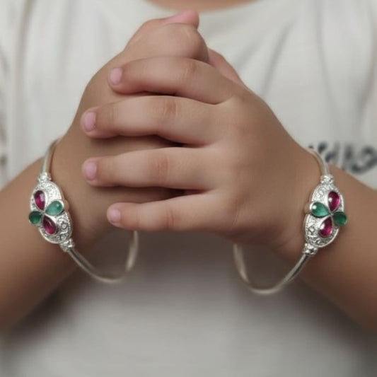 Silver Blossom Bangles