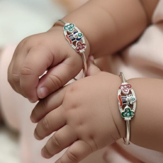 Divine Trishul Baby Silver Kada
