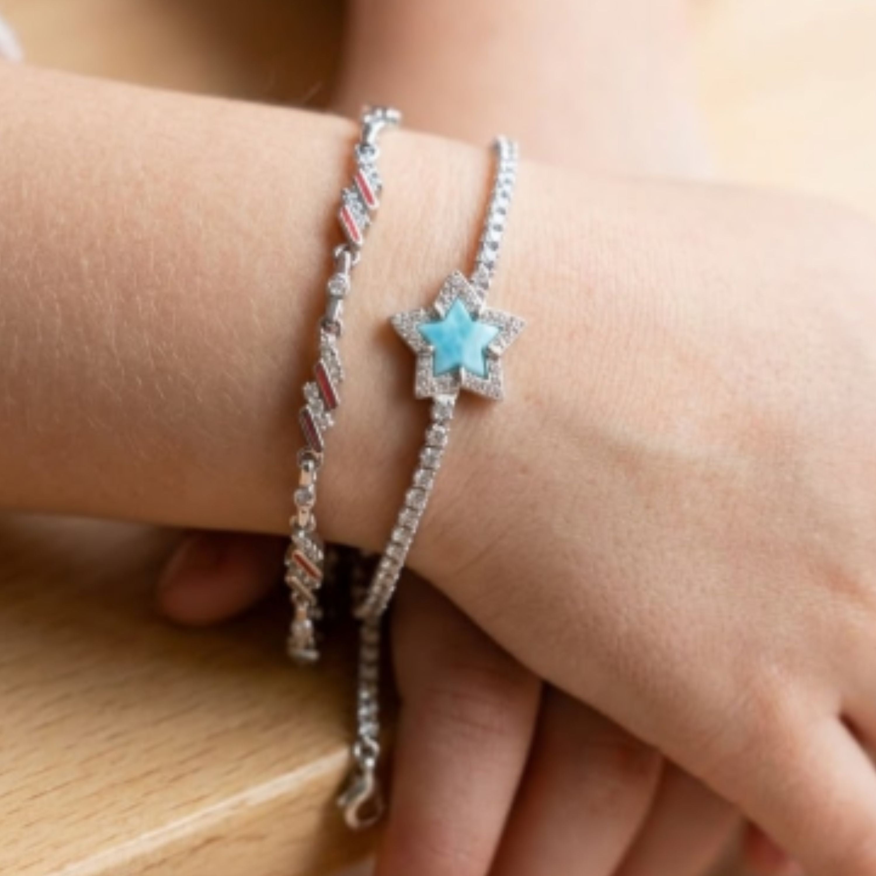 Celestial Star Silver Bracelet Duo