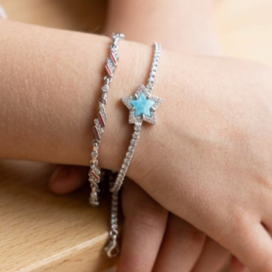 Celestial Star Silver Bracelet Duo