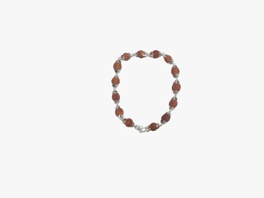 Classic Rudraksha Silver Bracelet