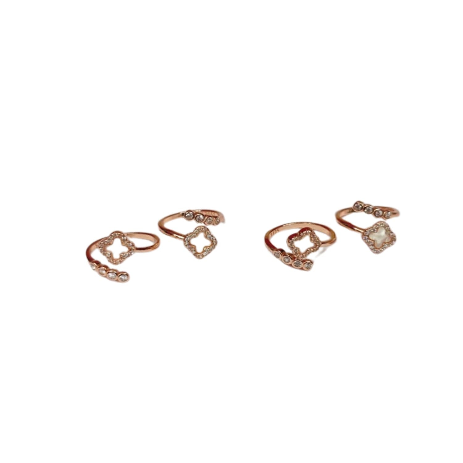 Silver Clover Spark Toe Ring