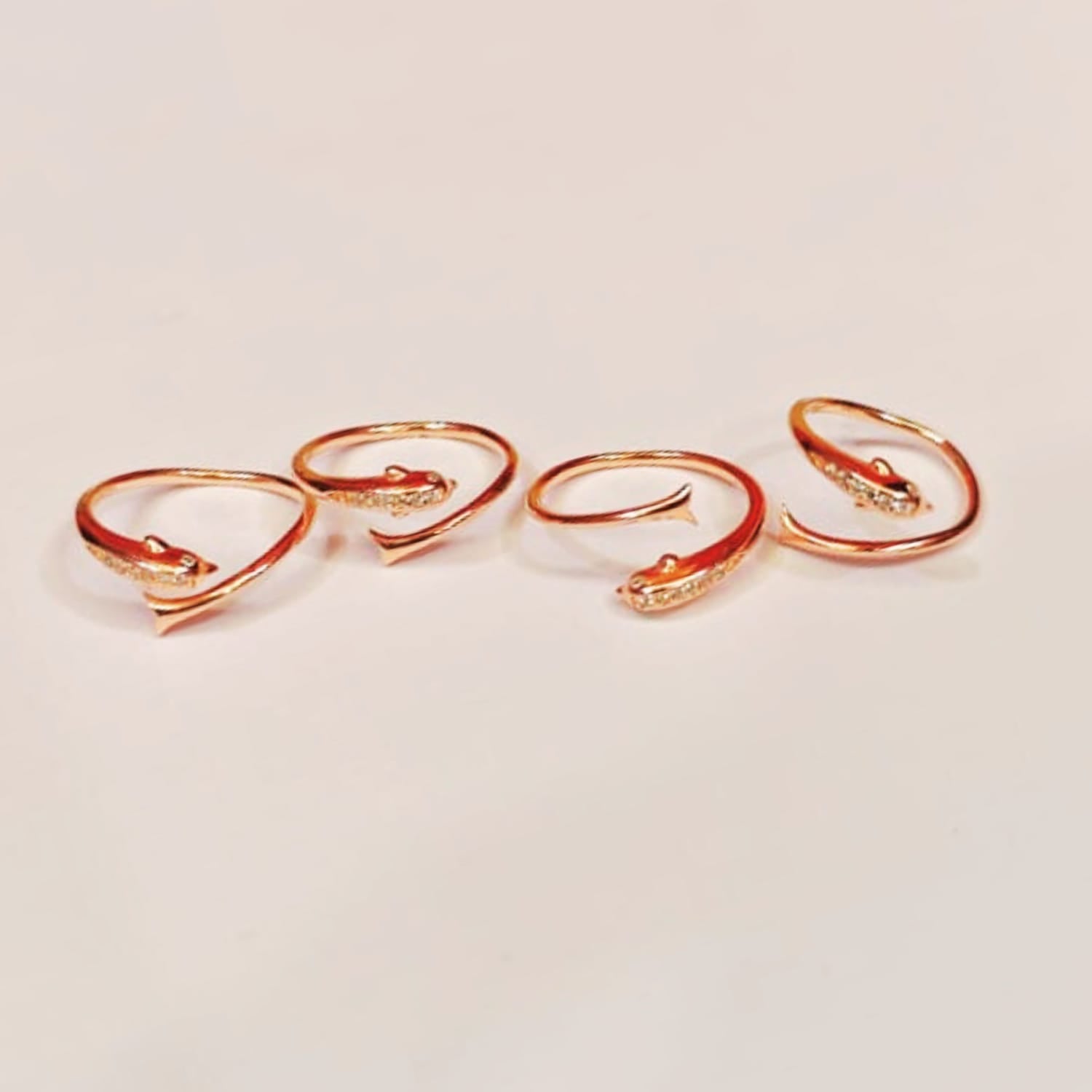 Silver Serpent Curve Toe Rings (Pair)