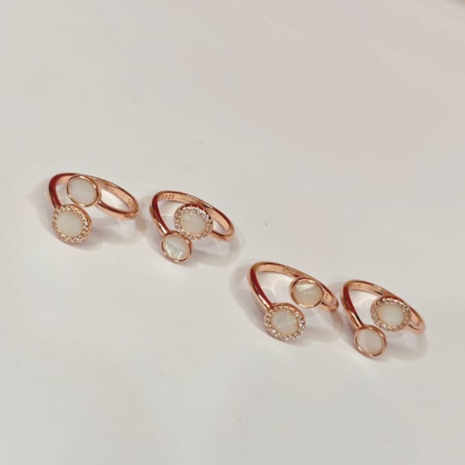 Silver Dual Pearl Grace Toe Rings (Pair)