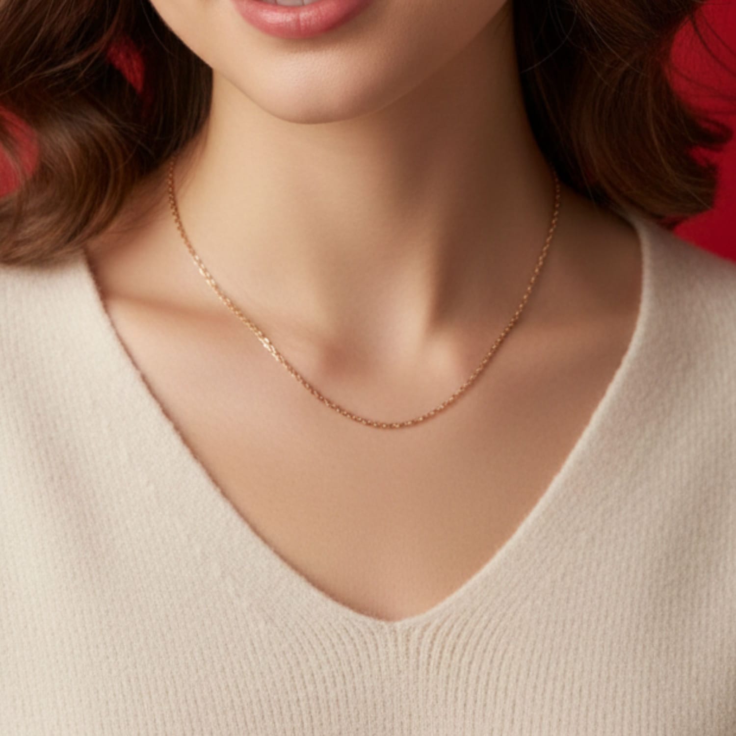 Rosé Gleam Silver Chain