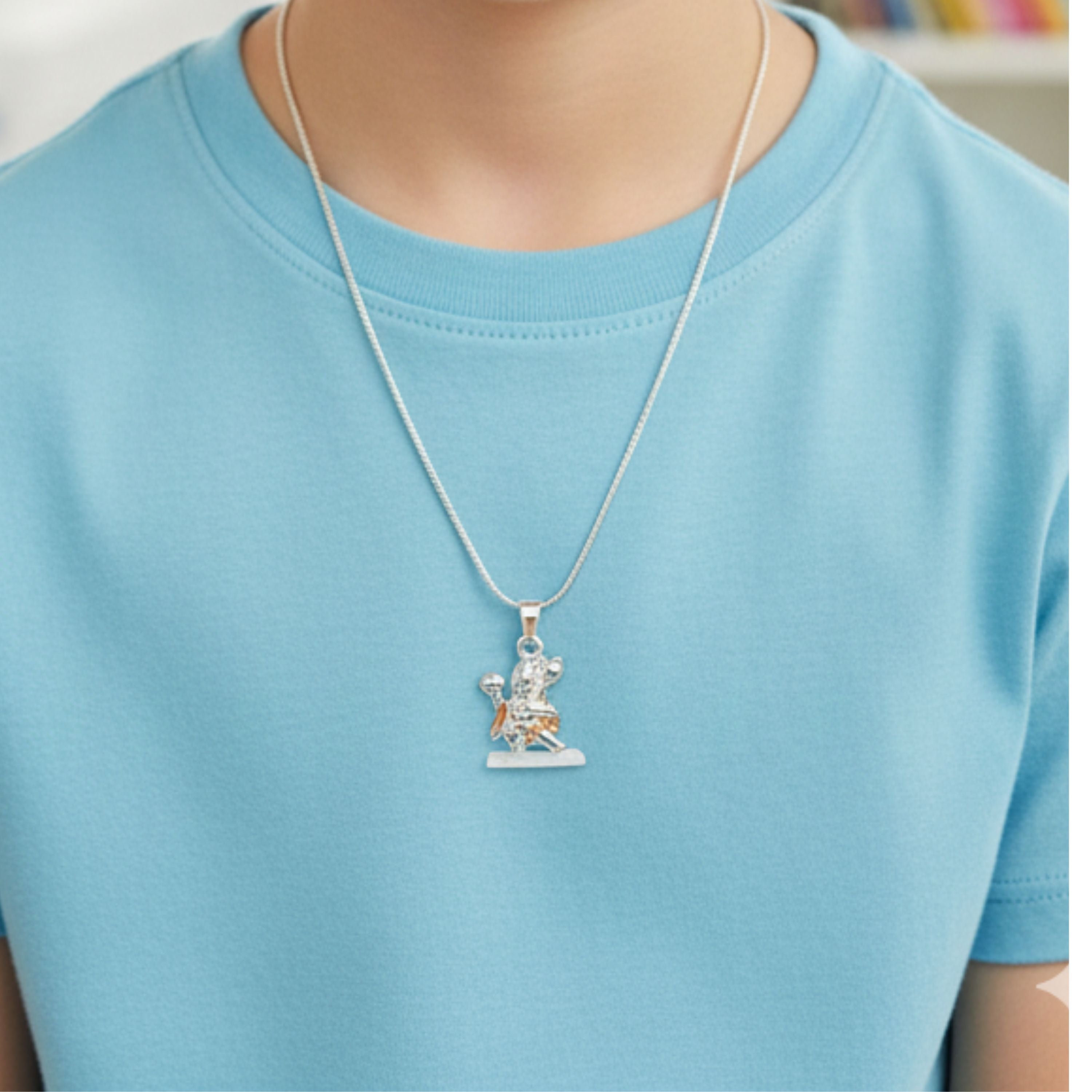 Silver Bal Hanuman Mini Idol Locket