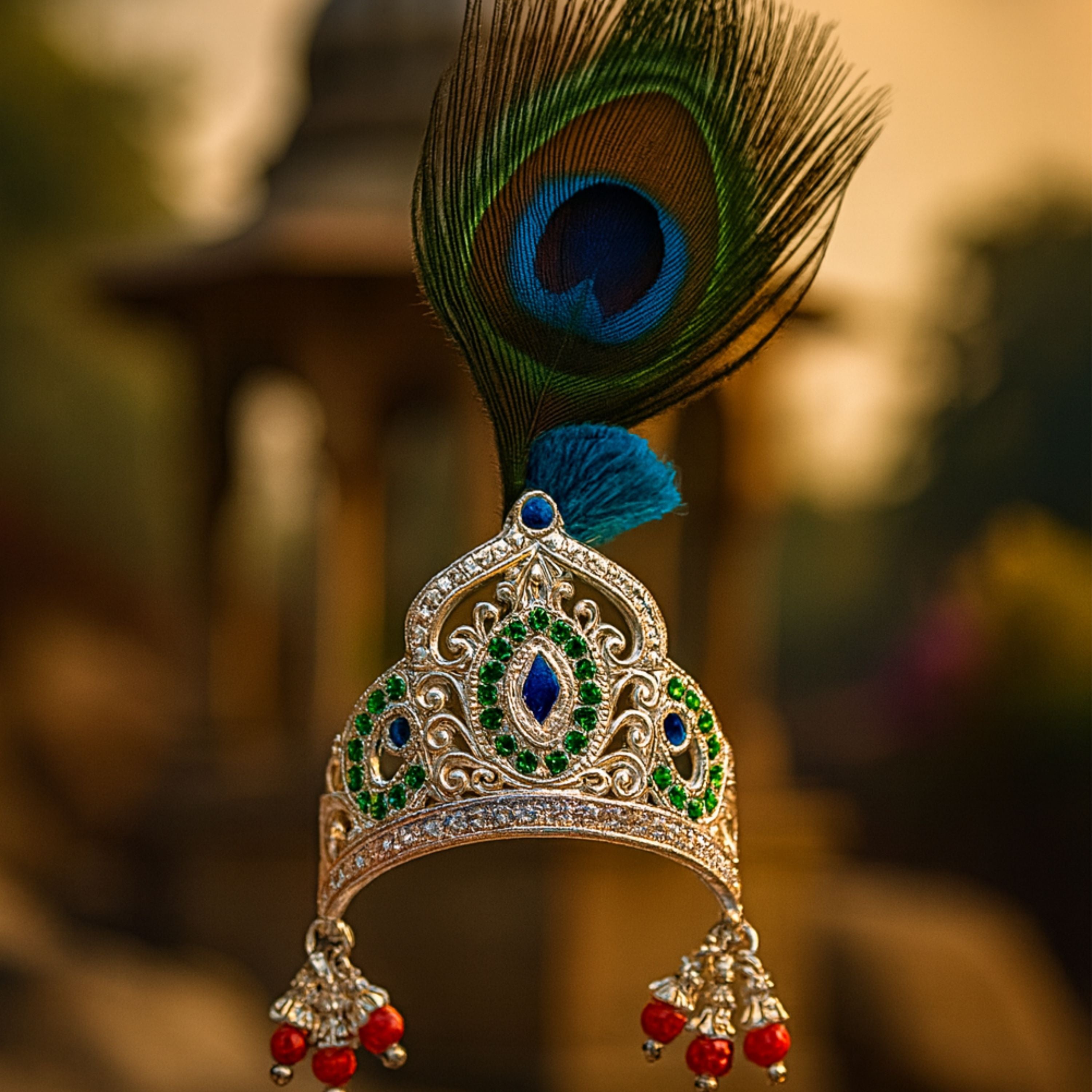 Silver Shyam Mukut (Krishna Crown)