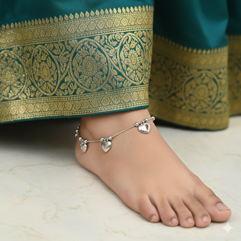 Crystal heartbeat Anklet