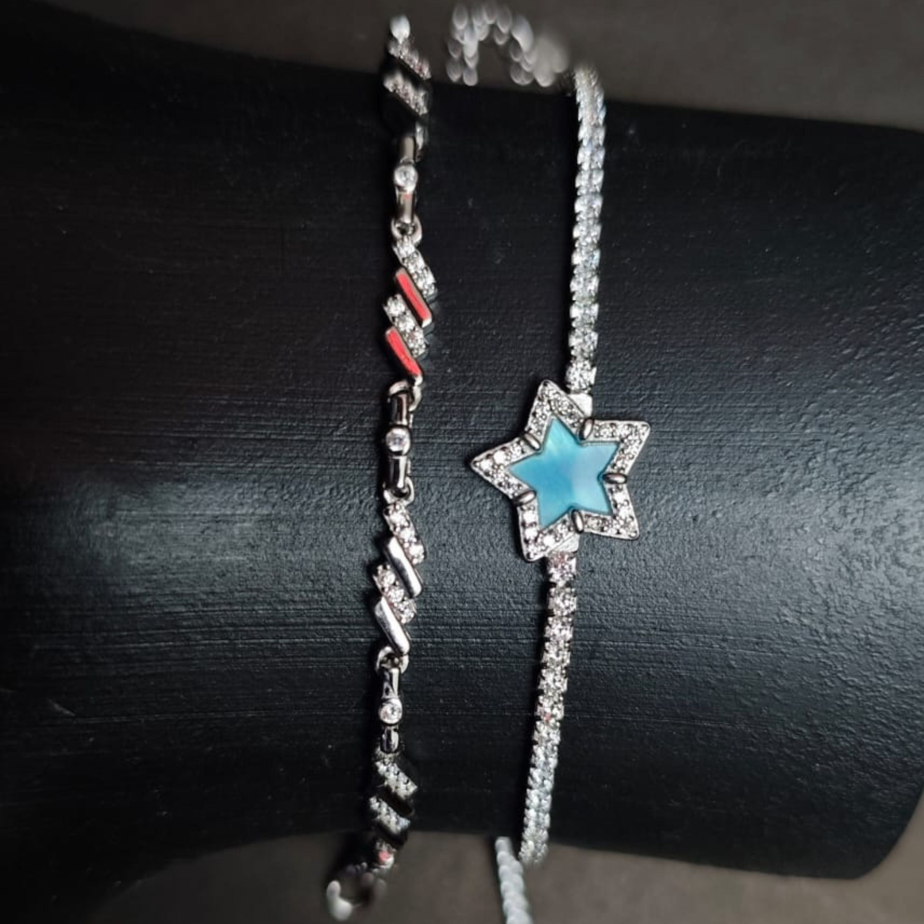 Celestial Star Silver Bracelet Duo