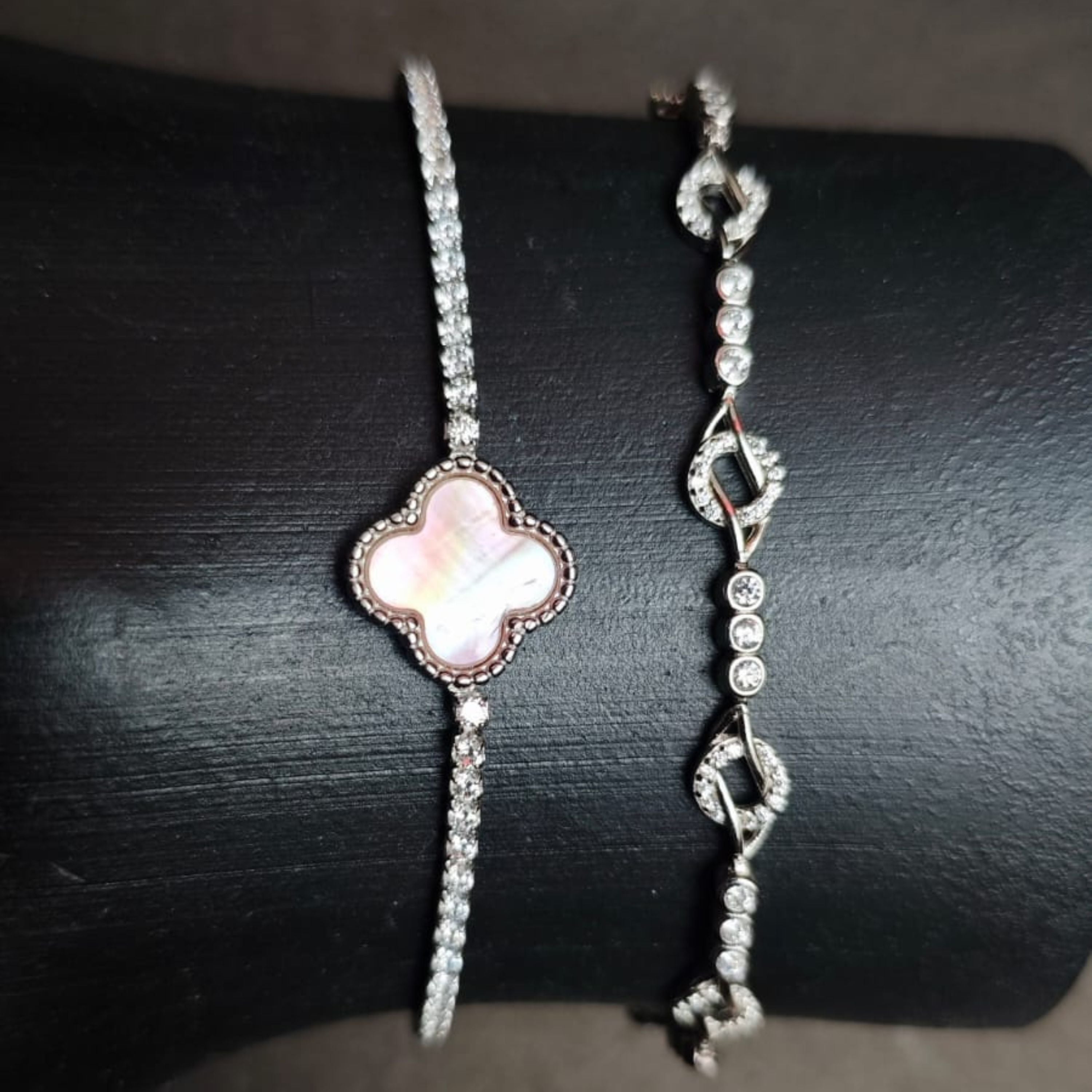 Pearl Blossom Elegance Bracelet Duo