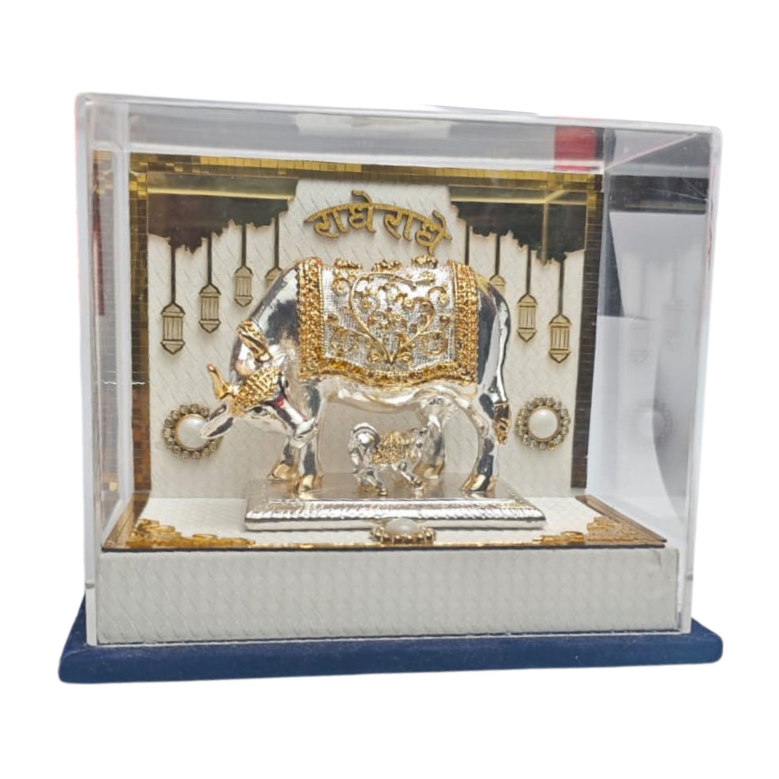 Divine Silver Kamdhenu Cow & Calf