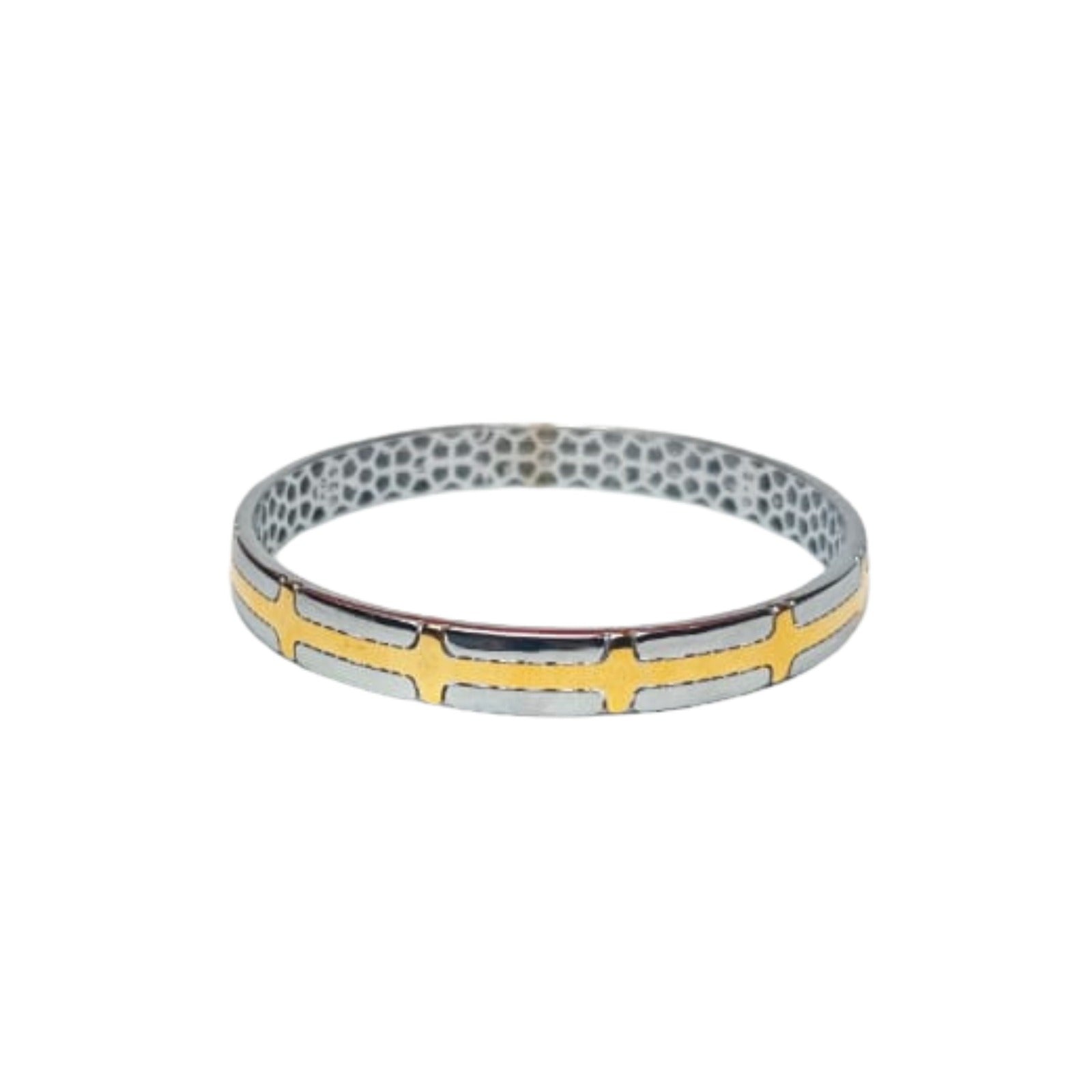 Silver Dual-Tone “Classic Block” Kada