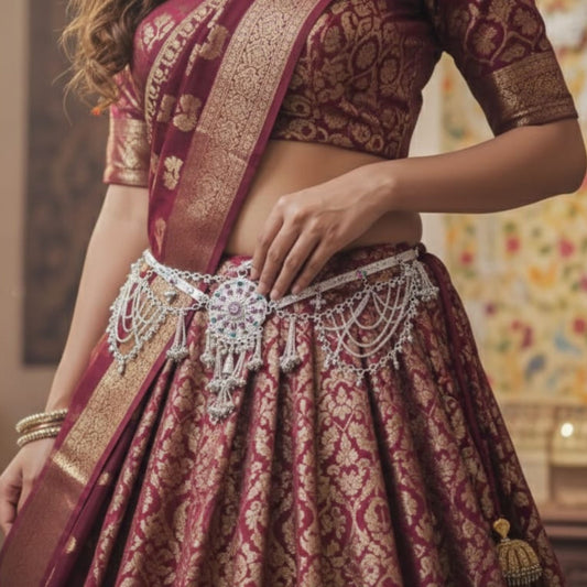 Maharani Crest Silver Waistbelt