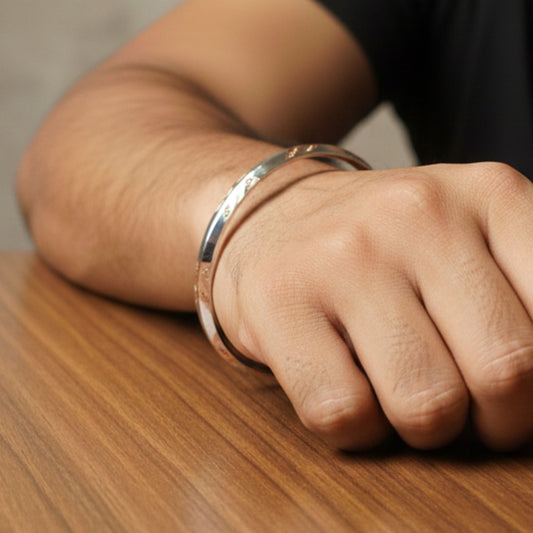 Silver Tiny Leaf Kada