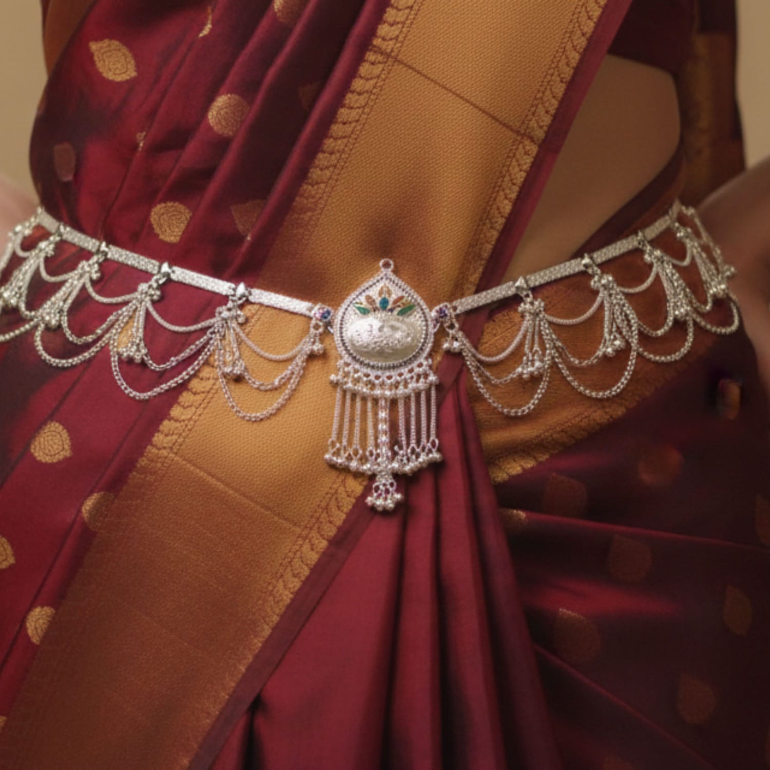 Rajwadi Noor Silver Kamarbandh