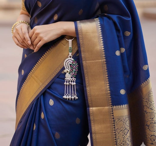 Sparkling Feather Peacock Keychain