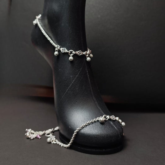 Ghungroo Grace Silver Payal