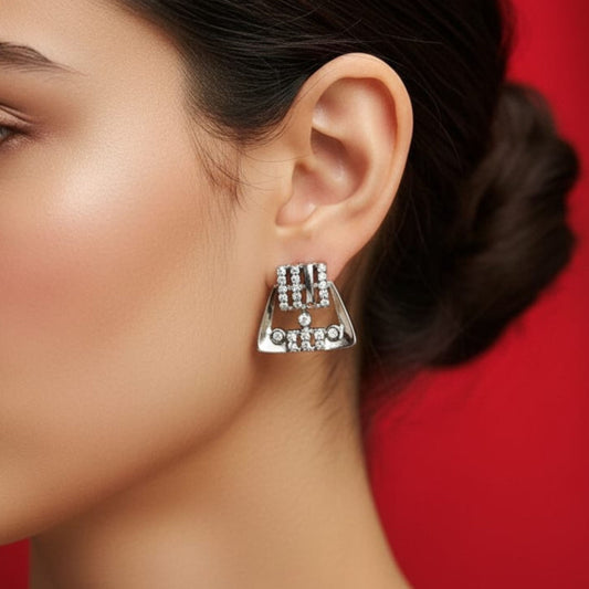 Sparkle Edge Sterling Silver  Earring