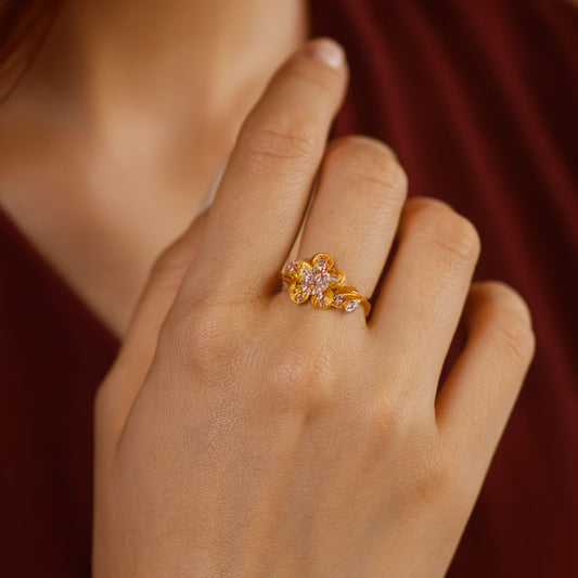 Golden Blossom Ring